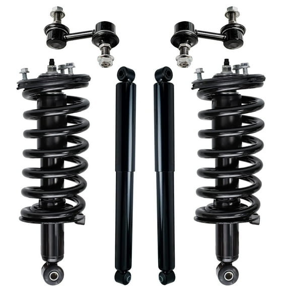 Detroit Axle - RWD 6pc Struts Shocks kit for 2004-2015 Nissan TITAN, 2 Front Struts w/Coil Spring 2 Front Sway Bars 2 Rear Shock Absorbers