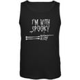 thumbnail image 1 of Halloween I'm With Spooky Black Adult Tank Top - Small, 1 of 1
