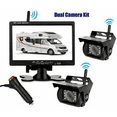 2 Vehicle Truck Backup Cameras Wireless Rear View Cameras with 7inch Monitor Night Vision
