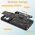 thumbnail image 6 of Elegant Choise Case with Slide Camera Lens Cover and Stand for Moto G Stylus 5G 2024, Black, 6 of 15