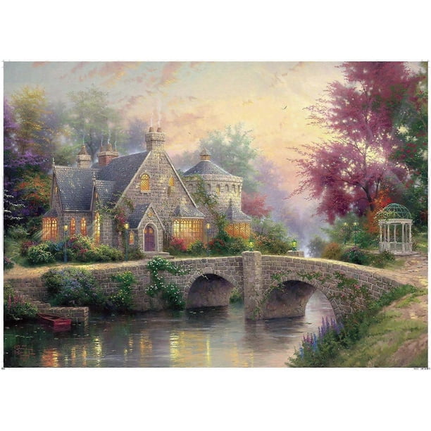 1000 Piece Puzzle-Cardboard Puzzles-Relax Puzzles Games- Wonderland Bridge Puzzle (70x50cm/27.5x19.7in) for Children and Adults Gifts