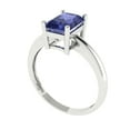 thumbnail image 2 of Solitaire Engagement Ring for Women - 1.75ct Simulated Tanzanite in 14K White Gold Promise Ring, 2 of 5