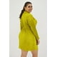 thumbnail image 3 of Vestido de satín plisado Roman Fashion /Tallas Extras, 12248 (Lima) verde lima 42, 3 of 7