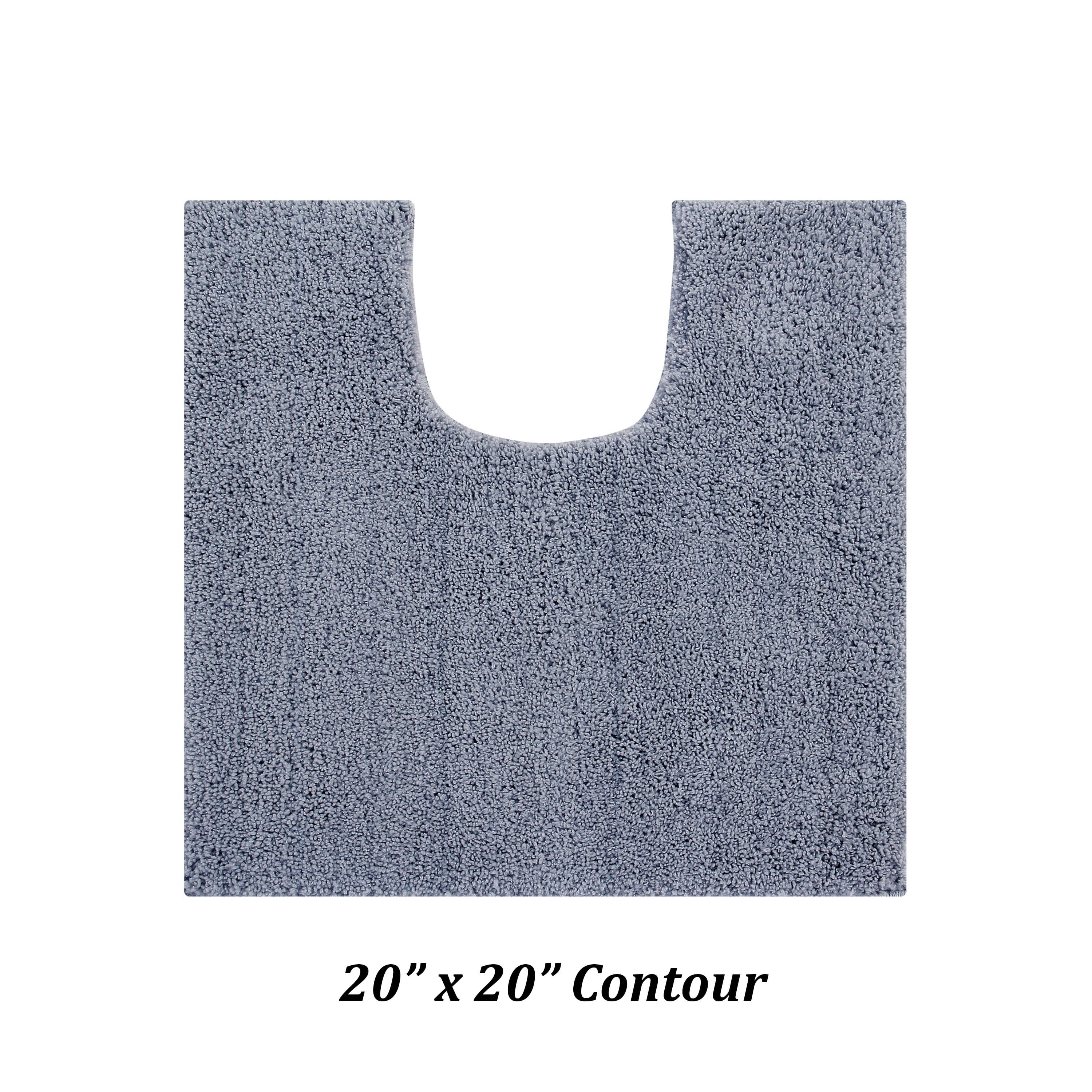 Better Trends 5 Piece Bathroom Rug Set 100% Polyester Bath Rug, Water Absorbent Non-Slip Bath Mat Machine Washable Micro Plush Collection - Gray