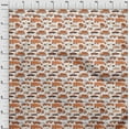 thumbnail image 4 of oneOone Cotton Cambric Brown Fabric Truck Sewing Material Print Fabric By The Yard 42 Inch Wide, 4 of 5