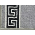 thumbnail image 3 of Custom Size Cut to Size Stair Treads Meander Greek Key Grey Customize Slip Resistant Latex Backing Low Profile Stair Tread Set Of 13 (Grey 8.5in x 36 in), 3 of 6