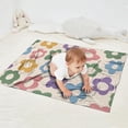 thumbnail image 2 of Colorful Daisy Flower Silhouette Pattern Blanket,Comfortable Soft Flannel Throw Blanket,All Season,Warm Lightweight Blankets for Sofa Bed Couch Living Room Chair,30"x40", 2 of 4