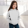 thumbnail image 2 of HNMKIU Kids Big Children Long Sleeve Solid Color Hooded Pullover Sweatshirt Comfort Top Hoodies for Teens Grey-a,2-3 Years, 2 of 4