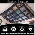 thumbnail image 3 of Car Ceiling Cargo Net Pocket, 31.5"x21.6" Overhead Storage Mesh Organizer, Droop Less Car Storage Organizer, Strengthen Load Bearing Double Layer Mesh Organizer, SUV, Trucks, Road Trip Essentials, 3 of 6