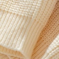 thumbnail image 4 of BXINGOHAI Love Stripes Prind Sweater for Women, Knitted Texture Loose Sweaters, Fall And Winter Fashion Long Sleeved Crewneck Pullover Clothes Beige,M, 4 of 6