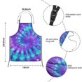 thumbnail image 3 of Purple Blue Tie Dye Pattern Kids Aprons for Girls and Boys,Adjustable Neck Strap Toddler Aprons for Kids Cooking Baking, 3 of 6