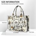 thumbnail image 3 of Large Capacity Tote Bag,Beige Halloween Skull Pumpkin Pattern Handbag Fashion Luxury Tote Bag,15.7"x13"x 5.1" Inches,Laptop Compatible, 3 of 6