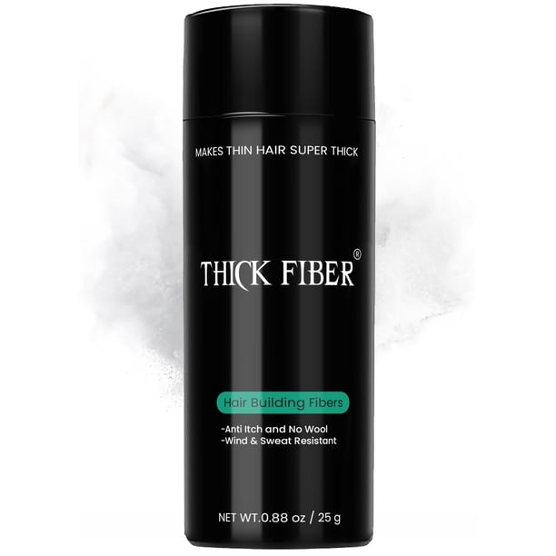 Fibras capilares de FIBRA GRUESA para adelgazar el cabello y zonas calvas (BLANCO) - Botella de 25 g - Oculta la pérdida de cabello en segundos - Polvo para el cabello para mujeres y hombres