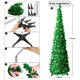 thumbnail image 3 of Árbol de Navidad Producto de decoración navideña Árbol ornamental de Navidad plegable plegable de 1, Tomshoo Plata, 3 of 7