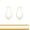 1.5" inch - 18K Gold Plated, variant on Humble Chic Geometric Chevron Threader Hoop Earrings - 18K Gold Plated - 1.5 inch