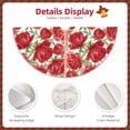thumbnail image 3 of Rateoe Rose Flowers Pattern Christmas Tree Skirt with Ties , Christmas Tree Decorations, Farmhouse Christmas Decor Xmas Holiday Decorations-30", 3 of 6