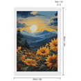 Diamond Art Kits for Adults, Elegant Sunset Sunflower Frameless