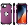 thumbnail image 3 of for iPhone 16e Back Case, Phone Case Heavy Duty 2 in 1 Rugged Shockproof Protection Hybrid Hard PC Bumper Drop Protective Silicone for Girls Women Boys Men for iPhone 16e, Purple, 3 of 7
