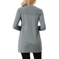 thumbnail image 3 of INSPIRE CHIC Women's Fall Winter Sweater Dress Crewneck Long Sleeve Oversized Tunic Sweater Loose A-Lined Pullover Top L Grey, 3 of 6