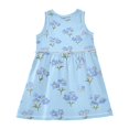 thumbnail image 3 of Girls' Summer Sleeveless Dress Soft Cotton A-Line Dress Blue Flowers Pattern 8Y, 3 of 7