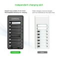 thumbnail image 2 of Powerowl 8 Bay AA AAA Battery Charger for Ni-MH Ni-CD Rechargeable Batteries, US Safety Certification, 2 of 7