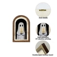 thumbnail image 2 of Vintage Halloween Decorations, Spooky Ghost Face Fall Decor, Gothic Wooden Arch Double-Layer Halloween Wall Decor for Mantel, Wall, Tabletop, 2 of 5