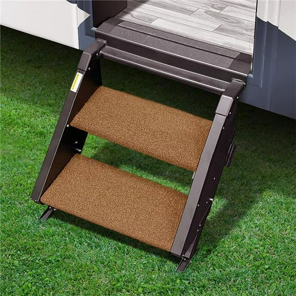 20231 17.5 in. Trailhead RV Morryde StepAbove Step Rug, Buckskin Brown - 2 Piece