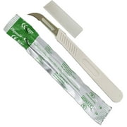 #12 Stainless Steel Blade Disposable Plastic Scalpel With Protective Cap : ( Pack of 10 Scalpels ) (ToolUSA: PL-06112-Z10)