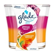 Glade 2 in 1 Candle - Vanilla Passion Fruit & Hawaiian Breeze
