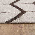 thumbnail image 3 of HAND KNOTTED WOOL GEOMETRIC MODERN AREA RUGS - 8'x10', Rectangle Shape, Beige Brown Color, Classic Traditional Design, Low Pile Handmade Area Rugs for Living Room, Bed Room (N01052), 3 of 8