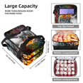 thumbnail image 3 of Brain Insulated Double Layered Lunch Bag with Two Compartments, Large Capacity, Hand Carry, 7.1x11.4x16.1 Inches, Refrigerated Lunch Bags, 3 of 6