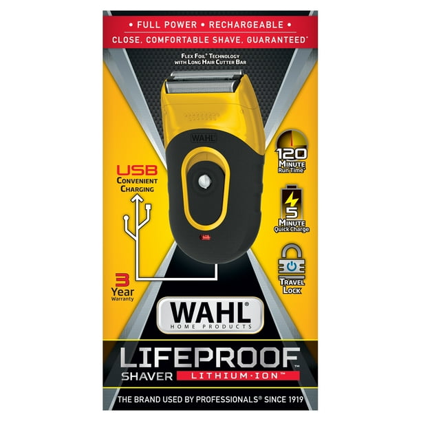 Wahl Life Proof Shaver, Rechargeable Lithium Ion, Compact Flex