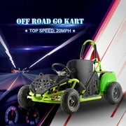 Electric Go Kart, 48V Powered Ride On Car with Steel Tubular Frame, Seat Belt, 13 inch All-Terrain Tires for Teens(GREEN)