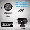 thumbnail image 2 of Faros auxiliares minis para motocicleta Tipo lupa con base Y interruptor luz blanca Kinlley Negro, 2 of 9