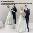 thumbnail image 4 of BrowQuartz Cake Decoration Dolls Bride Groom Resin Marry Figurine Wedding Decorating Tool Topper Stand Statue Car Accessories Type A, 4 of 6