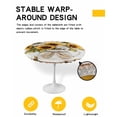 thumbnail image 2 of nqOlkjepod Sunflower Round Tablecloth, Fitted Table Cover with Elastic for 55"-60" Round Tables, Yellow Floral Botanicals Motif Floral Plant Table Cloth Outdoor Dinning Party Waterproof Tablecloths, 2 of 6