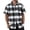 Black, variant on HOWPAY Mens Shirts Short Sleeve Button down Summer Plaid Print Holiday Beach Tops Stretch Casual Regular Fit Lightweight Soft Shirts Black L