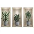 thumbnail image 2 of 3 Pack Green Plants Wall Stickers 3D Realistic Potted Plant Wall Decals Self-Adhesive Mural Removable Natural Art Sticker for Office Living Room Bedroom Art Room Sofa Backdrop Decor, 2 of 7