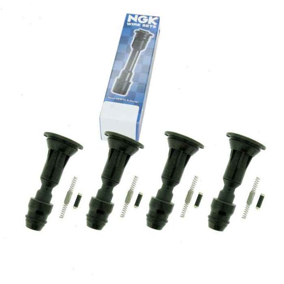 4 pc NGK Ignition Coil Boots compatible with Chevrolet Equinox 2.4L L4 2010-2017