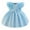 Blue, variant on Baby Girls Flower Wedding Dress Toddler Birthday Party Pageant Baptism Christening Tutu Gown Bowknot Dress Blue 2-3 Years