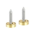 thumbnail image 5 of Uxcell Tornillos de Espejo de 12 mm Tapas Decorativas Clavos Cubierta Pulido Oro 2Pack, 5 of 5