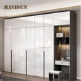 thumbnail image 2 of Wardrobe Home Bedroom Light Luxury High-Gloss Simple Modern With Dressing Table Minimalist Four Or Six-Door White Large Closet My Lux Decor Round, 2 of 24
