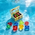 thumbnail image 4 of Diving Toys for Kids Colorful Acrylic Gemstones Pool Treasure Set with Pirate Chest Box Underwater Swim Pool Party Favors for Ages 3-10 Safe Non-Toxic,A, 4 of 4