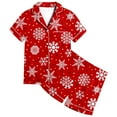 thumbnail image 6 of XEGLSBU Girls Pajamas Size 10-12 Little Girls Boys Pajamas Set Christmas Kids Short Sleeves Sleepwear 2pcs Button down Classic Loungewear Shorts Girls Pajamas Nightgown a-Dark Purple Size 4-5 Years, 6 of 6
