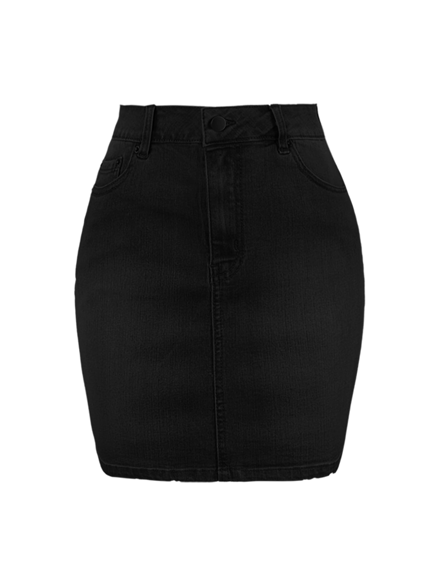 A2Y Women's Casual Rayon Denim Jean Short Mini Skirts Black S - Walmart.com