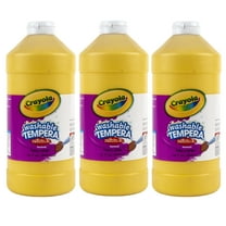 Crayola Artista II Washable Tempera Paint, 32 oz, Yellow, Pack of 3