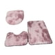 thumbnail image 4 of Juego de 3 alfombrillas de baño, tapa de inodoro, diseño elegante, juego de inodoro de tres piezas. rosa con violeta, 4 of 9