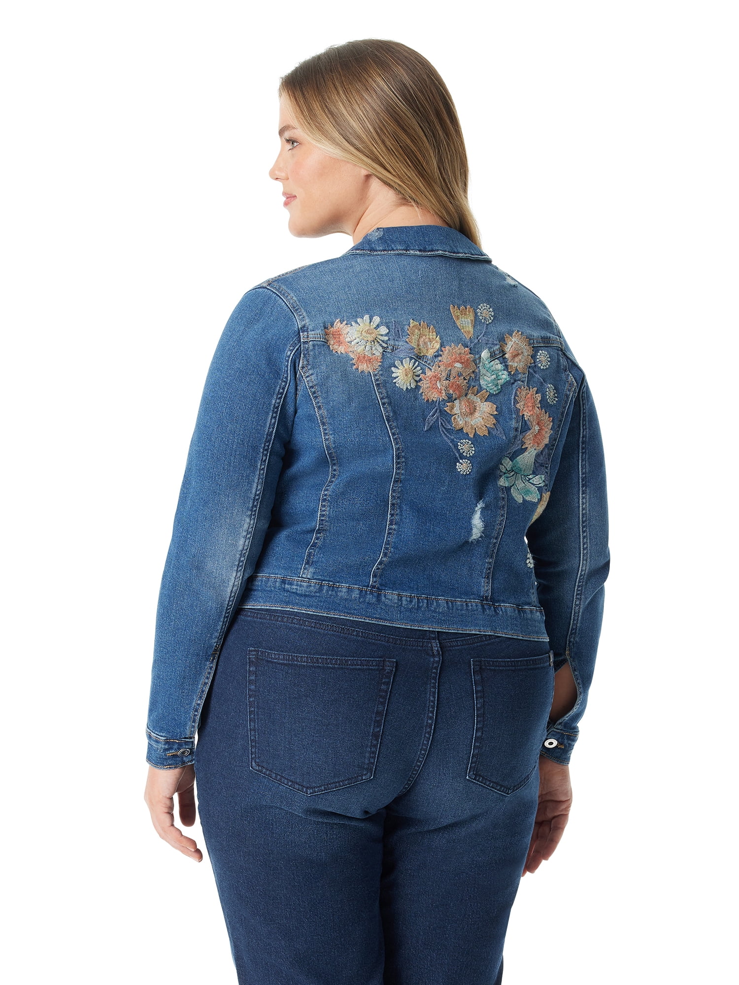 Jessica Simpson Women's and Women's Plus Uptown Denim Jacket, Sizes XS-4X