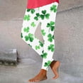 thumbnail image 2 of St Patricks Day Leggings for Women Casual Stretch Slim Fit Fashion Printed Fitness Workout Yoga Pants (L, White), 2 of 9