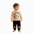 thumbnail image 6 of NOLDARES Toddler baby boy halloween outfit Pumpkin Sweasthirt Long Sleeve Shirt Pocket Pants Halloween Clothes Set(Beige,12-18 Months), 6 of 6